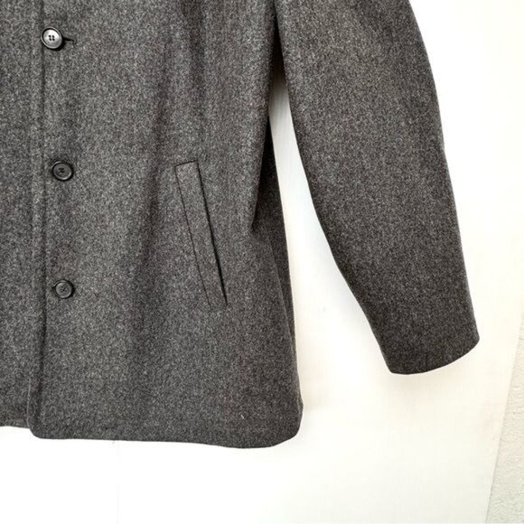 J Crew Peacoat university jacket Thinsulate Size Large Gray Wool Classic Large - Picture 3 of 10